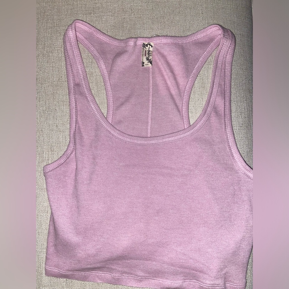 Free People Intimately racerback ribbed tank top. Moonlight orchid